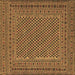 Square Persian Brown Traditional Rug, tr3041brn