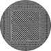 Machine Washable Persian Gray Traditional Rug, wshtr3041gry