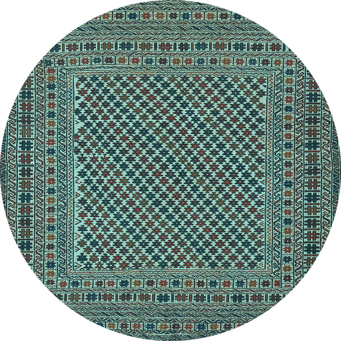 Round Persian Light Blue Traditional Rug, tr3041lblu