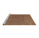 Sideview of Machine Washable Traditional Sand Brown Rug, wshtr3042