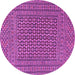 Round Machine Washable Persian Purple Traditional Area Rugs, wshtr3042pur