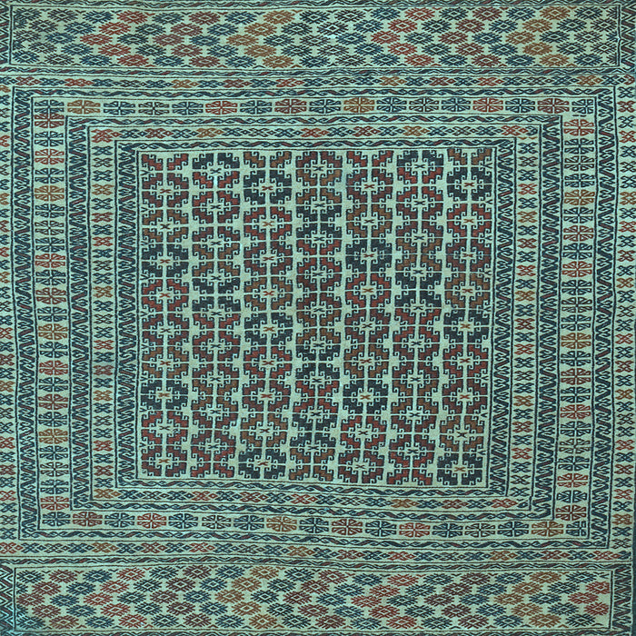 Square Machine Washable Persian Light Blue Traditional Rug, wshtr3042lblu