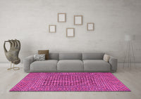 Machine Washable Persian Pink Traditional Rug, wshtr3042pnk