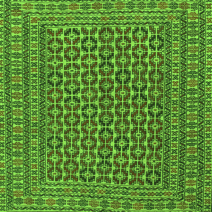 Serging Thickness of Machine Washable Persian Green Traditional Area Rugs, wshtr3042grn