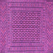 Square Machine Washable Persian Purple Traditional Area Rugs, wshtr3042pur