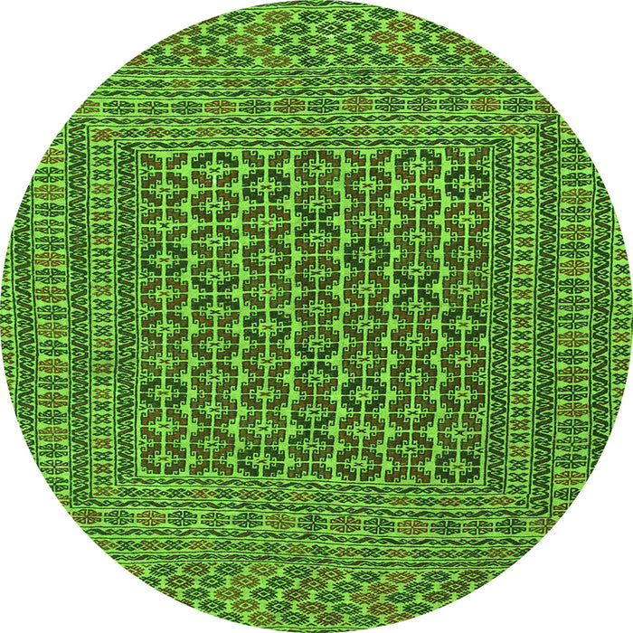 Square Persian Green Traditional Rug, tr3042grn