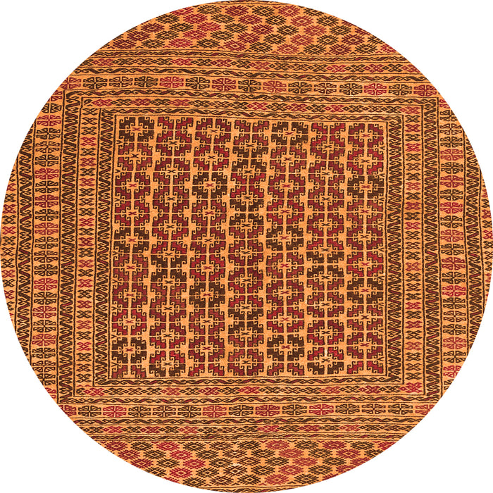 Square Persian Orange Traditional Rug, tr3042org