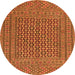 Square Persian Orange Traditional Rug, tr3042org