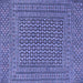 Square Persian Blue Traditional Rug, tr3042blu