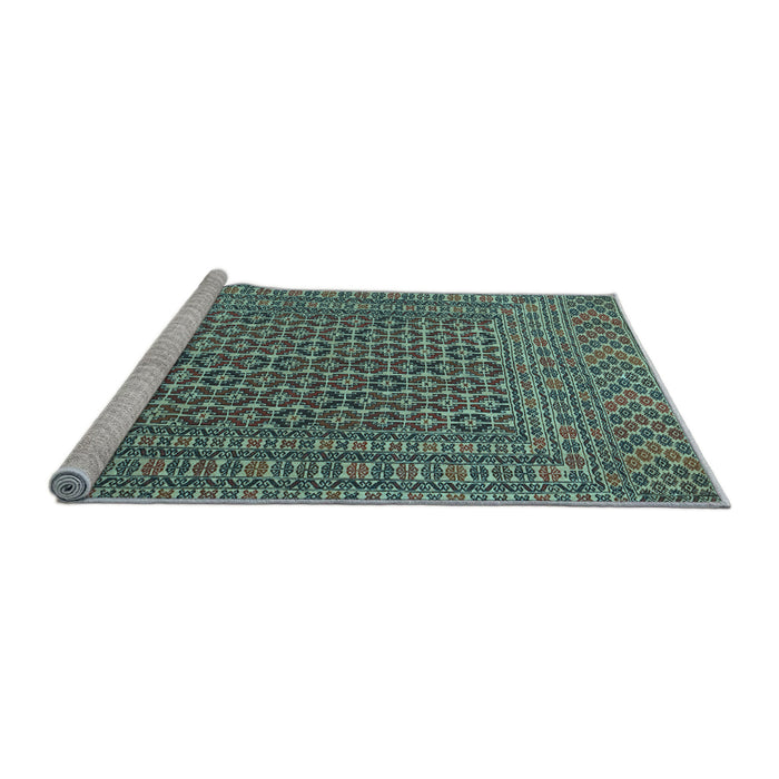 Sideview of Machine Washable Persian Light Blue Traditional Rug, wshtr3042lblu