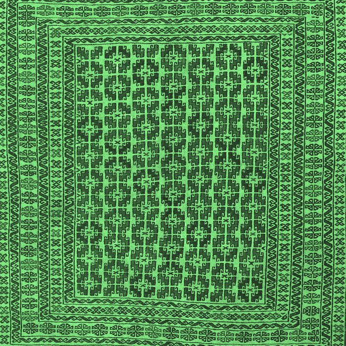 Machine Washable Persian Emerald Green Traditional Area Rugs, wshtr3042emgrn