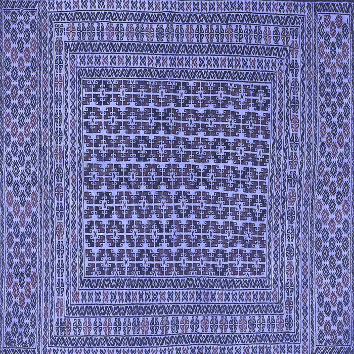 Square Machine Washable Persian Blue Traditional Rug, wshtr3042blu