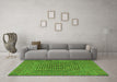 Machine Washable Persian Green Traditional Area Rugs in a Living Room,, wshtr3042grn