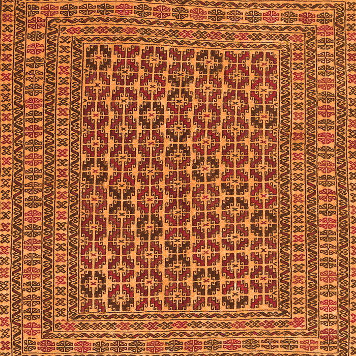 Serging Thickness of Machine Washable Persian Orange Traditional Area Rugs, wshtr3042org