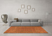 Machine Washable Persian Orange Traditional Area Rugs in a Living Room, wshtr3042org