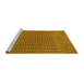 Sideview of Machine Washable Persian Yellow Traditional Rug, wshtr3042yw