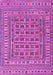 Machine Washable Southwestern Purple Country Area Rugs, wshtr3043pur