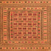 Serging Thickness of Southwestern Orange Country Rug, tr3043org