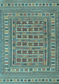 Southwestern Light Blue Country Rug, tr3043lblu