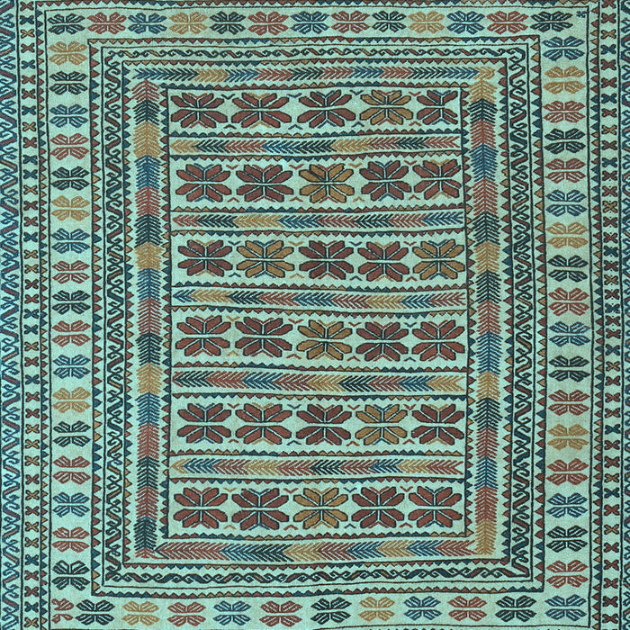 Southwestern Light Blue Country Rug, tr3043lblu