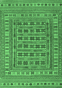 Southwestern Emerald Green Country Rug, tr3043emgrn