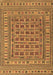 Machine Washable Southwestern Brown Country Rug, wshtr3043brn