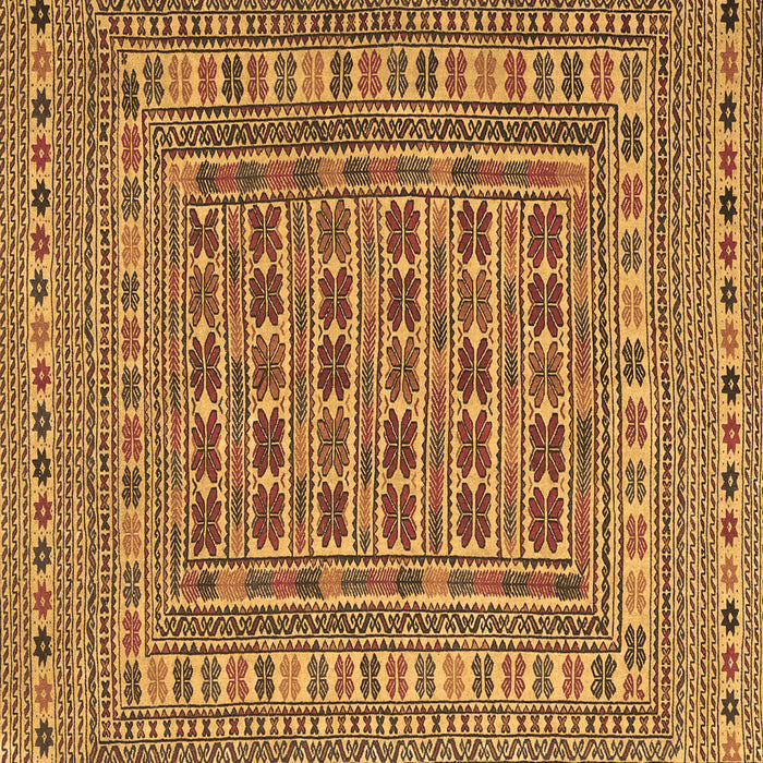 Square Machine Washable Southwestern Brown Country Rug, wshtr3043brn