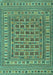 Southwestern Turquoise Country Rug, tr3043turq