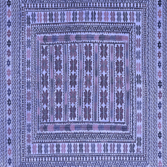 Square Machine Washable Southwestern Blue Country Rug, wshtr3043blu