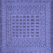 Square Southwestern Blue Country Rug, tr3044blu