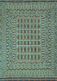 Southwestern Light Blue Country Rug, tr3044lblu