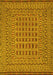 Machine Washable Southwestern Yellow Country Rug, wshtr3044yw