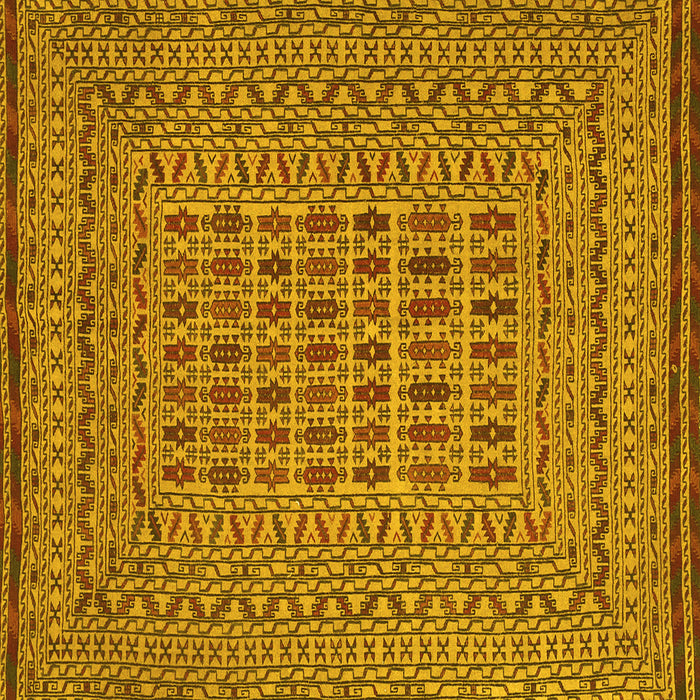 Square Southwestern Yellow Country Rug, tr3044yw