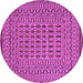 Round Southwestern Purple Country Rug, tr3044pur