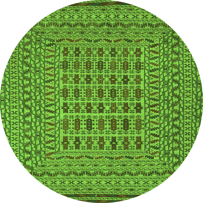 Machine Washable Southwestern Green Country Area Rugs, wshtr3044grn