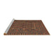 Sideview of Machine Washable Traditional Bronze Brown Rug, wshtr3045