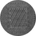 Square Southwestern Gray Country Rug, tr3045gry