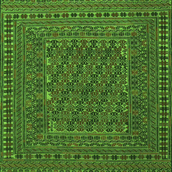 Serging Thickness of Southwestern Green Country Rug, tr3045grn