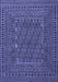 Machine Washable Southwestern Blue Country Rug, wshtr3045blu