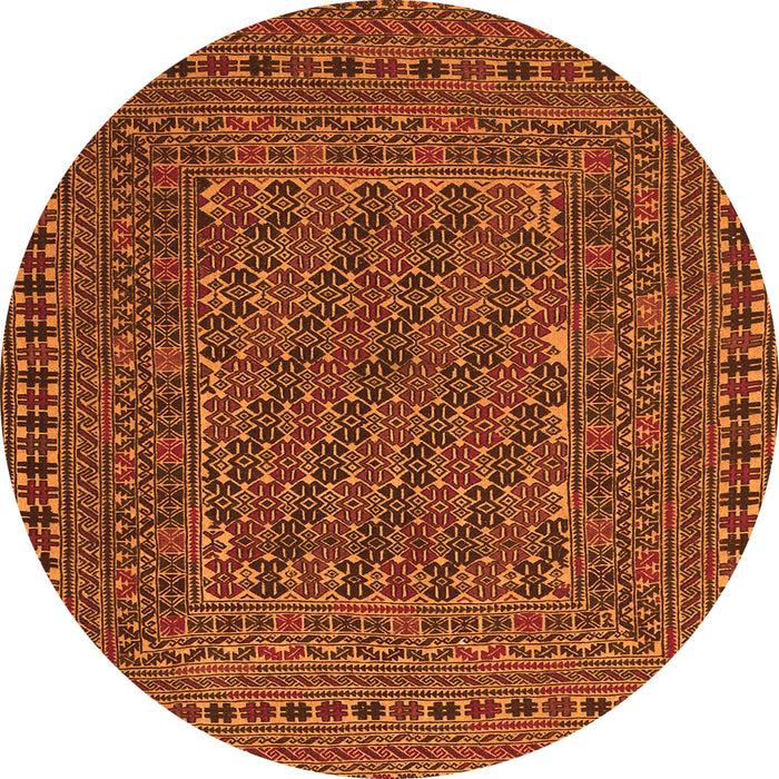 Square Southwestern Orange Country Rug, tr3045org