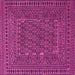 Square Southwestern Pink Country Rug, tr3045pnk