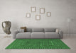 Machine Washable Southwestern Emerald Green Country Area Rugs in a Living Room,, wshtr3045emgrn