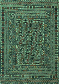 Southwestern Turquoise Country Rug, tr3045turq