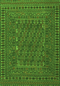 Southwestern Green Country Rug, tr3045grn