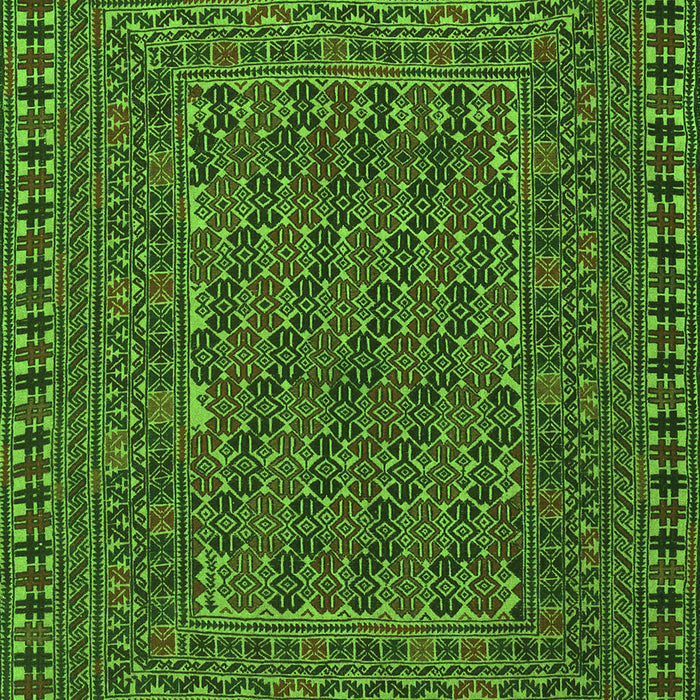 Southwestern Green Country Rug, tr3045grn