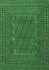 Southwestern Emerald Green Country Rug, tr3045emgrn