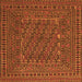 Serging Thickness of Southwestern Orange Country Rug, tr3045org