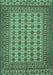 Southwestern Turquoise Country Rug, tr3046turq