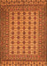 Serging Thickness of Machine Washable Southwestern Orange Country Area Rugs, wshtr3046org