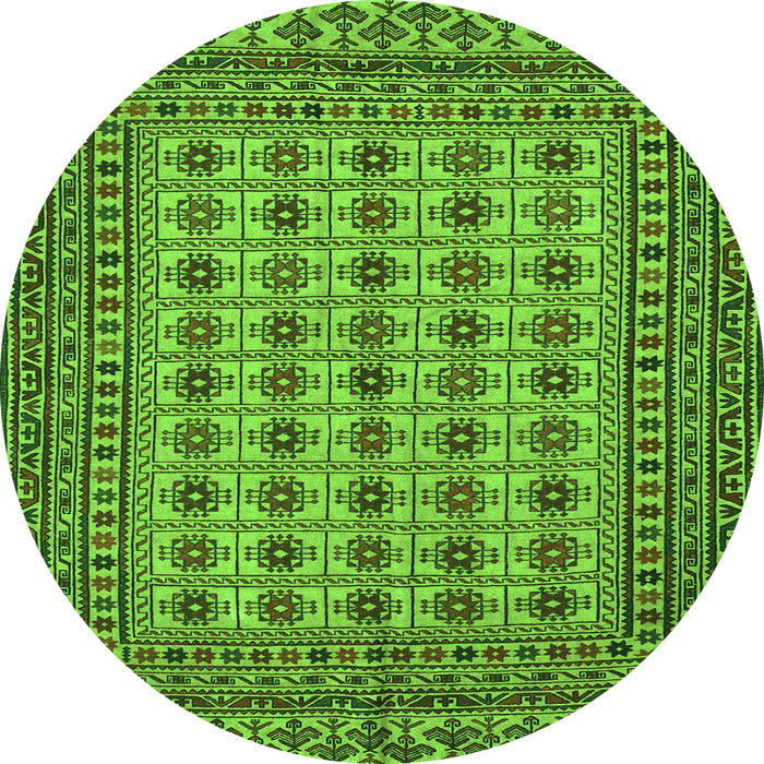 Square Southwestern Green Country Rug, tr3046grn